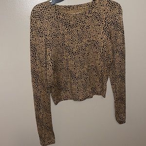 small cheetah AE crop top